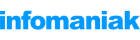 Logo d'Infomaniak, représentant un symbole moderne et épuré, associé à l'hébergement web et aux solutions numériques