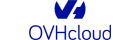 Logo d'OVHcloud, représentant un design dynamique et moderne, symbolisant les solutions de cloud computing et d'hébergement web.